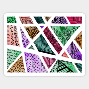 Geometric doodles - multicolor Magnet